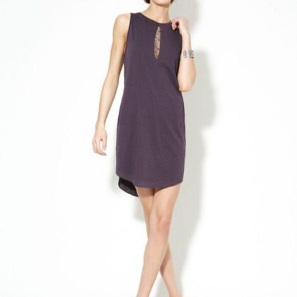 3.1 Phillip Lim Rhinestone Luxury Jersey Keyhole Dress Dusty Purple Small - Picture 1 of 4